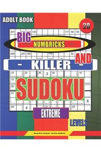 Adult book. Big Numbricks and Killer sudoku. Extreme levels.