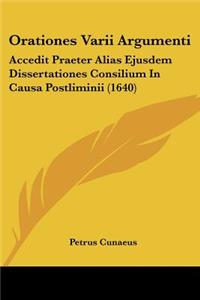 Orationes Varii Argumenti