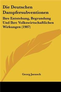 Die Deutschen Dampfersubventionen
