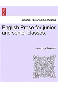 English Prose for Junior and Senior Classes.