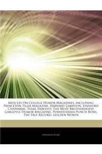 Articles on College Humor Magazines, Including