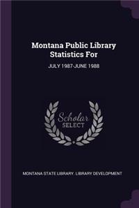 Montana Public Library Statistics for