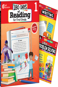 180 Days Reading, Writing & Problem Solving Grade 1: 3-Book Set