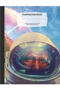 Space Astronauts and Pyramids Composition Notebook, Narrow Ruled