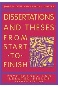 Dissertation and Theses from Start to Finish