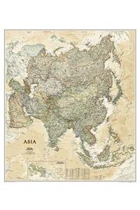 National Geographic Asia Wall Map - Executive - Laminated (33.25 X 38 In)