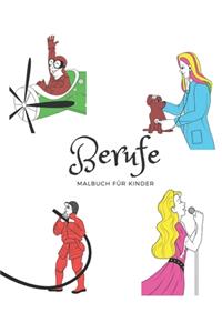 Berufe - Malbuch für Kinder