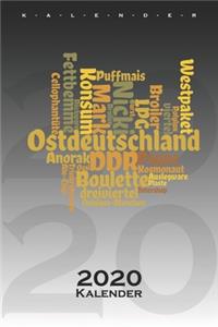 DDR Begriffe Wörter Wolke Kalender 2020