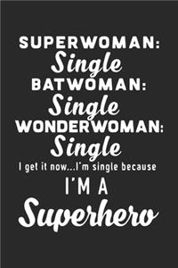 Superwoman single bat woman single wonder woman single i get it now i'm single because i'm a superhero