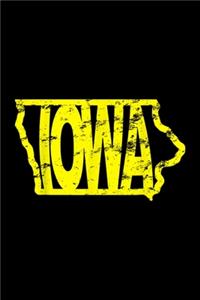 Funny Iowa Distressed Iowa State Map Football Basketball