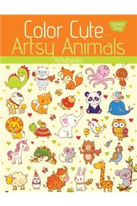 Color Cute and Artsy Animals Coloring Book