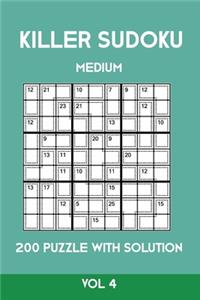 Killer Sudoku Medium 200 Puzzle WIth Solution Vol 4