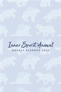 Inner Spirit Animal Weekly Planner 2020: Wolf Spirit Animals Art Series; Appointment Calendar Weekly & Monthly Organizer Book For Year 2020; Calendar Planner For Moms And Busy People; Happy