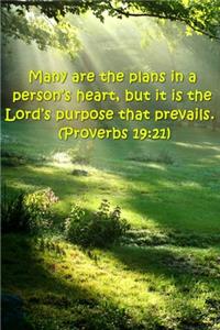 2020 Weekly Planner Bible Verse Plans Heart Lord's Purpose Prevails 134 Pages