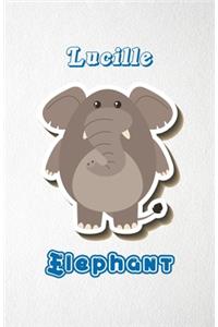 Lucille Elephant A5 Lined Notebook 110 Pages