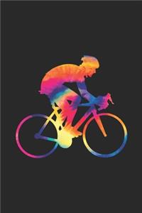 Tie Dye Cycling Notebook - Sports Gift for Cyclist - Cycling Journal - Cycling Diary