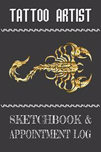 Tattoo Artist Sketchbook & Appointment Log