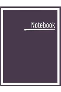 Notebook: College Ruled, Lined, Notebook for School, Work, 1 Subject, Gray Magenta, Soft Cover