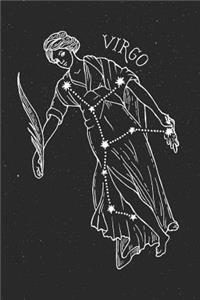 Virgo Zodiac Lined Notebook Journal