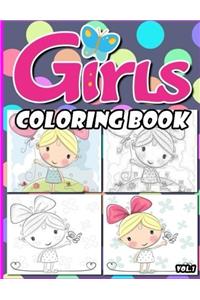 1: Girls Coloring Book