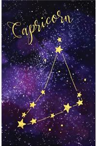 Journal Notebook Zodiac Sign Capricorn Constellation
