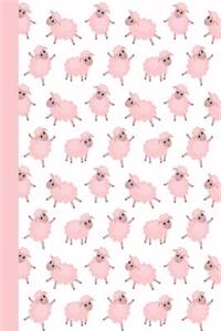 Journal: Baby Sheep (Pink) 6x9 - Lined Journal - Writing Journal with Blank Lined Pages