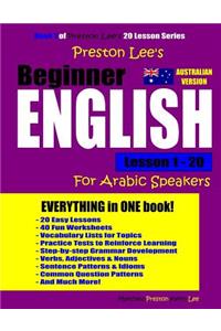 Preston Lee's Beginner English Lesson 1 - 20 for Arabic Speakers (Australian)
