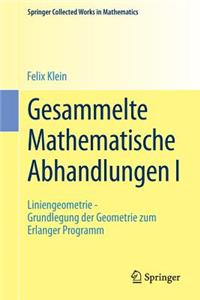 Gesammelte Mathematische Abhandlungen I