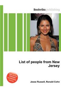 List of People from New Jersey