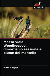 Massa viola Woodhoopoe, dimorfismo sessuale e piume del mantello