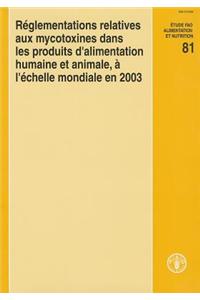 Reglementations relatives aux mycotoxines dans les produits d'alimentation humaine et animale, a l'echelle mondiale en 2003