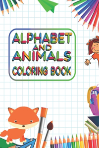 Alphabet and Animals Coloring Book