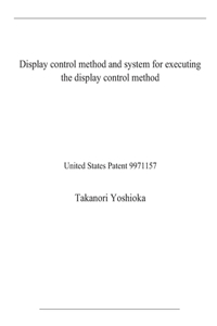 Display control method and system for executing the display control method