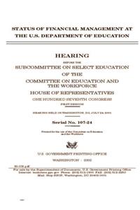 Status of financial management at the U.S. Department of Education