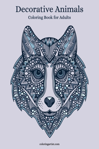 Decorative Animals Coloring Book for Adults