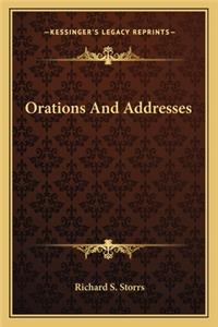 Orations And Addresses