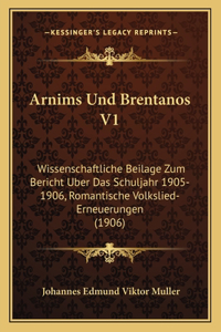 Arnims Und Brentanos V1