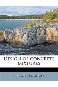 Design of Concrete Mixtures