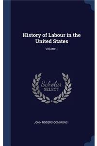 History of Labour in the United States; Volume 1