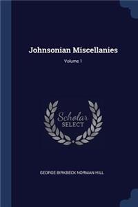 Johnsonian Miscellanies; Volume 1