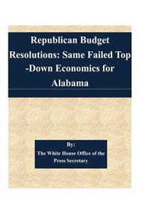 Republican Budget Resolutions