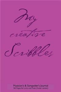 Musician's & Songwriter's Journal 160 Pages for Lyrics and Music (Guitar version)