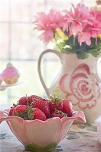 Strawberries in a Bowl and Flowers Journal
