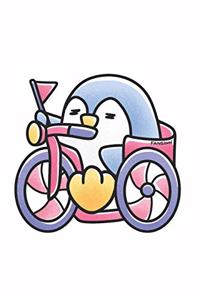 Sporty Penguin Bike Notebook
