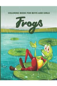 Coloring Book For Boys And Girls Frogs