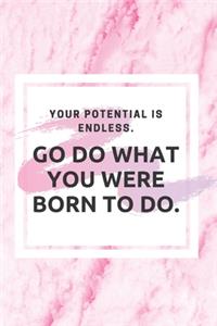 Your Potential is Endless. Go Do What You Were Born To Do.