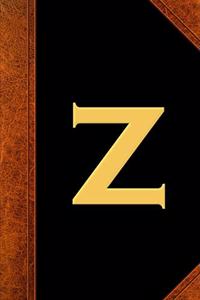 2020 Weekly Planner Monogram Z Personalized Monogram Z Vintage Style 134 Pages