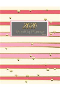 2020 monthly planner jan-dec: JAN 2020-DEC 2020 One Year Daily Weekly Calendar 12 Month Appointment Notebook for To-Do List Agenda Schedule Organizer Logbook Student or Teacher A