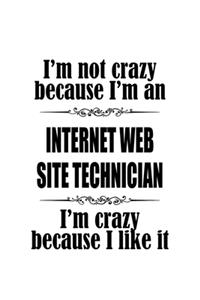 I'm Not Crazy Because I'm An Internet Web Site Technician I'm Crazy Because I like It