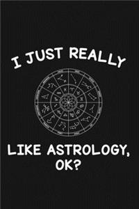 I Just Really Like Astrology Ok: Blank Lined Notebook To Write In For Notes, To Do Lists, Notepad, Journal, Funny Gifts For Astrology Lover